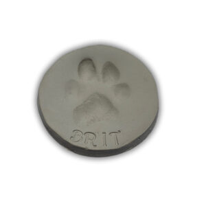 Clay paw print