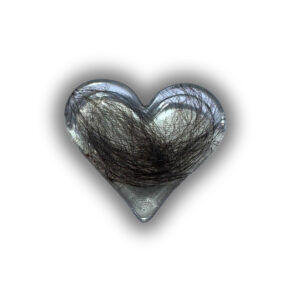 Small resin hair keepsake